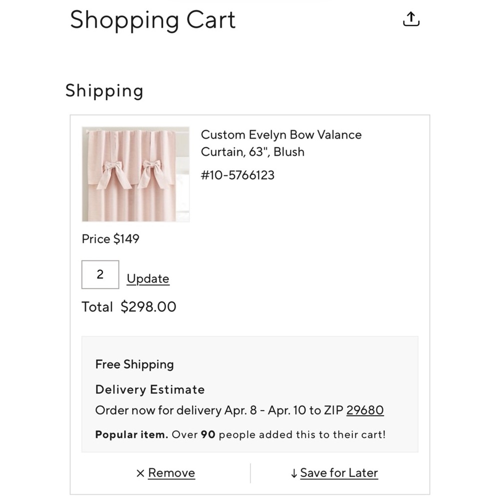 Pottery Barn Evelyn Linen-Blend Bow Valance Blackout Panel Curtains 44"Wx63"L - Picture 10 of 11
